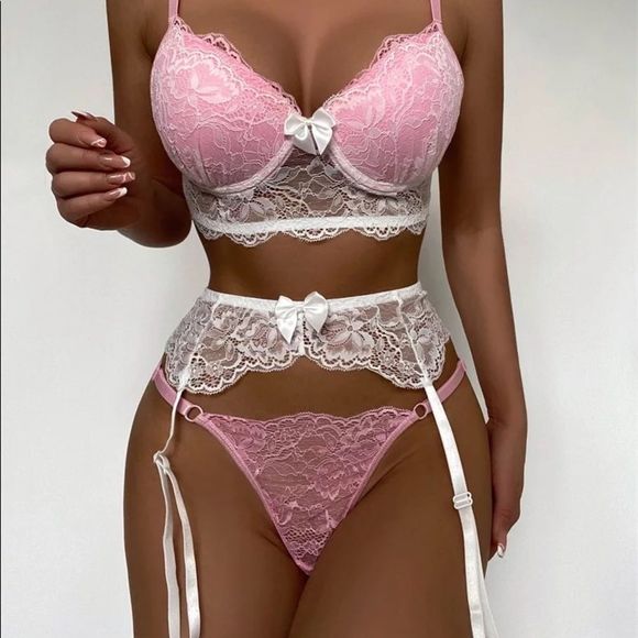 ❤️NEW sexy transparent push-up lace lingerie set - Picture 1 of 6